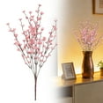 thumbnail image 2 of Nanoei Cherry Blossom Branches Artificial Flowers for Spring Summer Indoor Decoration,Faux Stem Artificial Flowers for Wedding Home Office Bedroom Party Table Centerpieces Decor Red, 2 of 9