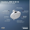 thumbnail image 3 of Kohler K-72425 Awaken 2.0 GPM Multi Function Shower Head, 3 of 7