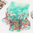thumbnail image 4 of Seductiva Head Scarf for Women 160*50cm Women Flower Print Long Soft Wrap Scarf Silk Shawl Scarves Polyester Scarf 1PC, 4 of 4