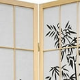 thumbnail image 2 of Oriental Furniture 6 Ft Tall Lucky Bamboo Room Divider, 3 panel, natural color, traditional, 2 of 4