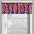 thumbnail image 2 of Ambesonne Fruit Valance Pack of 2, Tasty Traits of Summer Food, 54"X12", Purple Multicolor, 2 of 5