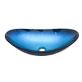 thumbnail image 5 of 21.5 in  Artistic Tempered Glass Blue Bathroom   Vessel Sink with Pop-up Drain, 5 of 5