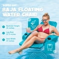 thumbnail image 3 of TRC Recreation Baja Folding Armchair Swimming Pool Float, Tropical Teal, 3 of 8
