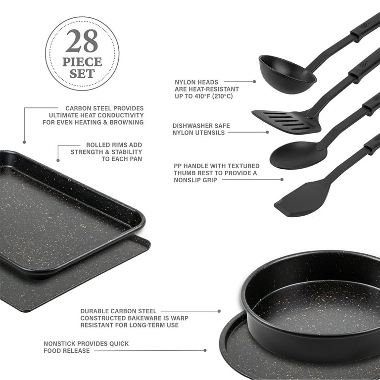 Carbon Steel & Nonstick Deep Fry Pan Value Set - 2 Pieces
