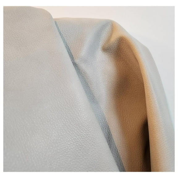 The Yard Latte Cream Soft Faux Leather Fabric PU (Peta Approved Vegan) Leather 0.9 mm Nappa Soft Smooth Upholstery BY THE YARD