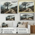 thumbnail image 4 of Designart "Brown Tree In landscape" Landscape Trees Floater Framed Wall Art Living Room, 4 of 7