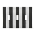 thumbnail image 2 of Dailycode Light Switch Plate Covers 2 Gang Wall Plate Plastics Outlet Covers for Kitchen Home Office Decor Carbon Black and White Stripes, 2 of 8