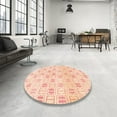 thumbnail image 4 of Ahgly Company Machine Washable Indoor Square Abstract Khaki Gold Area Rugs, 8' Square, 4 of 7