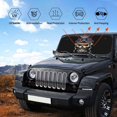 thumbnail image 5 of WARHOOME Car Sunshades for Windshield, Motorcycle Skeleton Print Universal Block Heat and UV Rays Car Sun Shade, Medium, 5 of 7