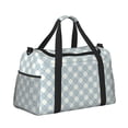 thumbnail image 2 of Easygdp Daisy Plaid Blue Bolsa de Gimnasio, Bolsa de Viaje Duffel, Bolsa de Fin de Semana con Compartimentos, Bolsa de Mano para Noche, 2 of 7