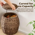 thumbnail image 5 of Mxfurhawa Storage Water Hyacinth Basket with Lid, Brown Handwoven, 5 of 7