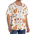 thumbnail image 2 of Pofeuu Squirrel InThe Forest3 Print Mens Casual Short Sleeve Shirts Beach Summer Spread Collar Pocket Tops Men's Casual Short-sleeved Shirt-3X-Large, 2 of 5
