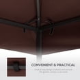 thumbnail image 5 of Auto Beyond Canopy Replacement 10x10ft Outdoor Shelter for Smaller Top Double Tiered Canopy Cover (Coffee), 5 of 6