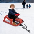 thumbnail image 4 of Snow Sleds for Kids, Saddle Seat Snow Sled with Safety Hand Grips, Fast Plastic Toboggan for Snow Tubing and Sledding, Outdoor Winter Toy for Boys, Girls, Teens and Family, 4 of 14