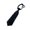 Black beaded tie, variant on Professional Pre Tied Beaded Necktie for Women and Girls Suitable for Business Conferences and