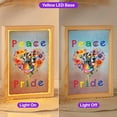 thumbnail image 2 of Peace Love Pride Great Dane with Rainbow Sunglasses LGBT LGBTQ+ Acrylic Plaque with Wood Photo Frame Box Danes Dog Lover Gifts Light Box - 01004, 2 of 5