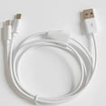 thumbnail image 5 of 4pc White Portable USB 2.0 Type A M To Dual Type C M Splitter Y Charg Data Cable, 5 of 7