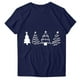 thumbnail image 2 of Navidad Mujeres Tops, Cuello Redondo Manga Corta Impresa Camiseta, Vintage Holiday Humor Tee Top, 2 of 4