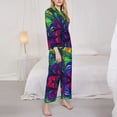 thumbnail image 4 of Disketp Pajamas Set Long Sleeve Sleepwear Womens Button Down Nightwear Pj Sets-Pride Rainbow, 4 of 9