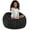 Black, variant on Jaxx Saxx 3 Foot Bean Bag Chair For Kids - Faux Fur - Fun Colors Rose Quartz