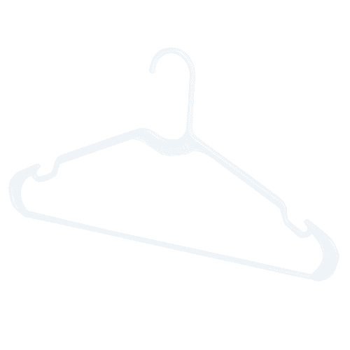 Mainstays Clothing Hangers, 10 Pack, White, Durable Plastic - Walmart.com