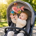thumbnail image 7 of Kiddiway Happy Monkey Baby Stroller Hanging Plush Toy - Plush Figurine & Cute Plushies, Baby Rattles & Plush Rings, Music Pull, Sensory Auditory, Easy Attach, Car Stroller,Pink, 7 of 7