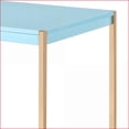 thumbnail image 4 of Desks: Modern Baby Blue & Gold Writing Desk with USB Ports, Built-in Outlets, 30.5"H x 42.5"W x 20.5"D | Blue+Gold | MDF+Metal, 4 of 6