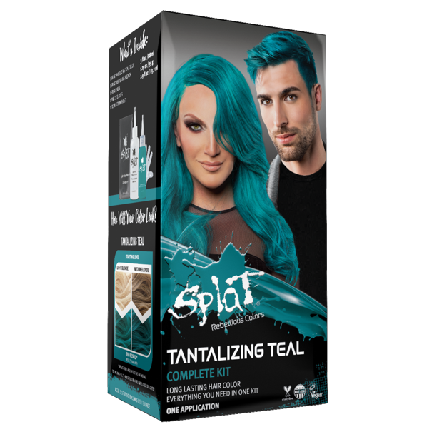 Splat Tantalizing Teal Hair Color Kit, SemiPermanent Hair Dye "MANGO
