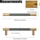 thumbnail image 5 of 10 stycken guldgrå kökshandtag 128 mm guldmetallmöblerhandtag med skruvar, för skrivbord, lådor, skåp, skåp UK0026, 5 of 5