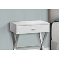 thumbnail image 5 of Nightstand in Brown Laminate and Chrome Metal, Offering Storage and Modern Design, 5 of 7