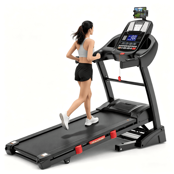 Treadmills for Home with 20% Auto Incline, Folding Treadmill with 5.05HP Motor, Treadmill with Incline, Foldable Treadmill with 12 MPH Speed, 300 lbs Capacity