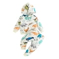 thumbnail image 2 of KYAIGUO 2PCS Baby Infant Spring Prints Sweatshirt Top and Pants for Girls Boys,Toddler Hooded Track Suits Set Fall Long Sleeve Casual Sweatershirt+sweatpants 9M-4T, 2 of 10