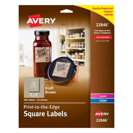 Avery Square Labels for Laser & Inkjet Printers, 2