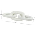 thumbnail image 4 of 13" x 3" White Marble Handmade Oval 3 Link Chain Sculpture, by DecMode, 4 of 15