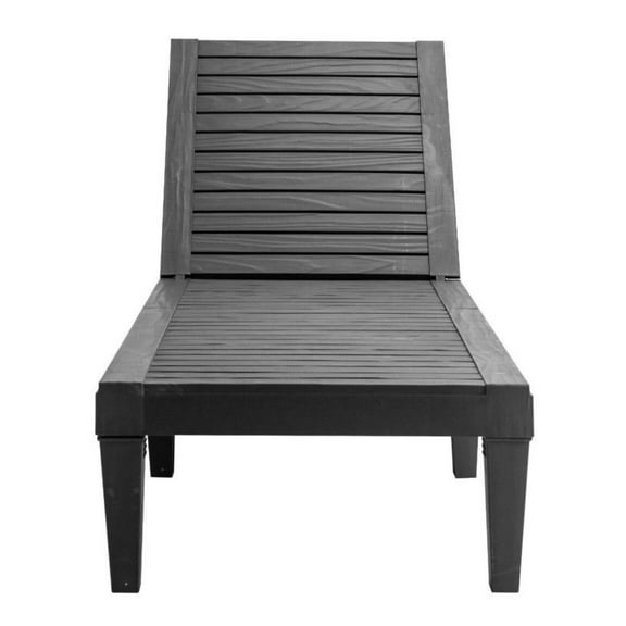 Outdoor Chaise Lounge Chair, Adjustable 5-Position Recliner, Patio Sun Lounger for Deck, Garden, Poolside - 400lbs Capacity