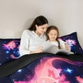 thumbnail image 4 of Feelyou Couple Axolotl Twin Bedding Sets 7pcs, Glitter Stars Galaxy Bedding Comforter Set, 4 of 8