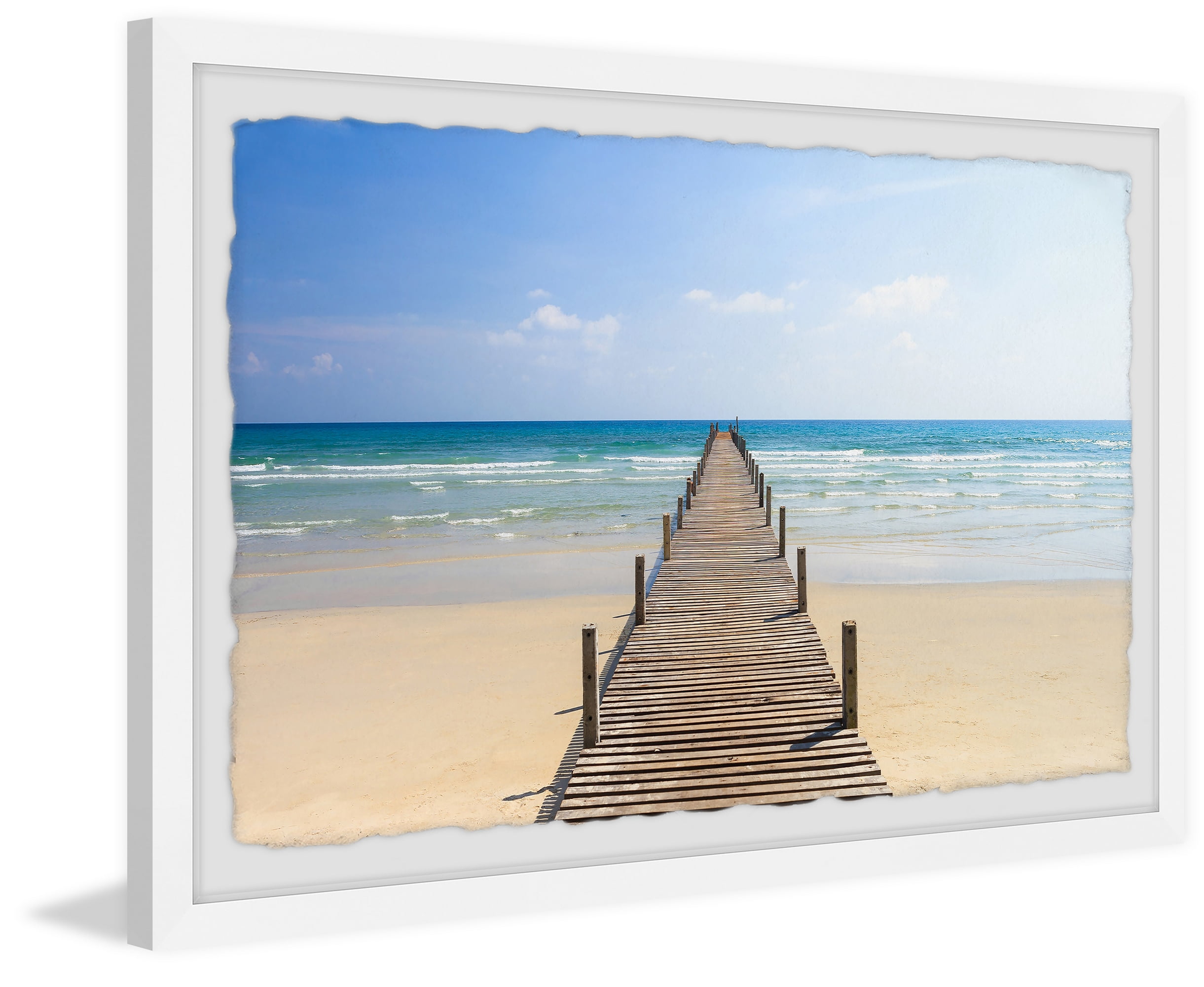 Marmont Hill Coastal Bridge Framed Wall Art, 12" x 18"