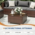 thumbnail image 7 of UDPATIO Patio Furniture Sets, Modular Rattan Outdoor Patio Sectional Furniture with 44" Fire Pit Table,, Wicker Patio Conversation Set for Backyard, Deck, Poolside w/Glass Coffee Table, 7PC Grey, 7 of 7