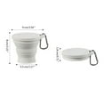 thumbnail image 3 of AOOOWER Portable Silicone Foldable Cup with Carabiner Heat Resistant Collapsible Cups, 3 of 19