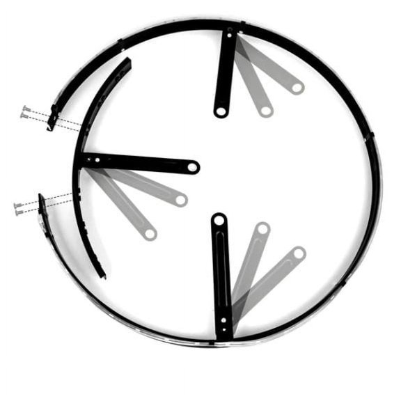 XK Glow Adjustable LED RGB 15In Wheel Ring Light 1pc