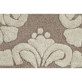 Better Trends Medallion Collection Tufted Bath Mat - 100% Cotton, 24"x40", Beige & Natural