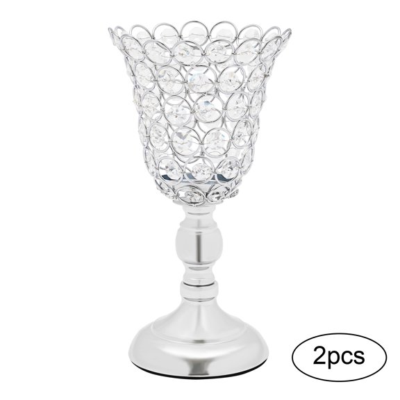 Dwellnix US Crystal Vase Flower Vase Wedding Flower Vase Iron Home Dining Table Decor