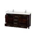 thumbnail image 2 of Wyndham Collection WCS141460DLGC2UNSMXX Sheffield 60" Free Standing Double Basin Vanity, 2 of 7