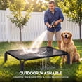 thumbnail image 4 of Cooling Elevated Dog Bed Raised Outdoor Dog Cot for Extra Large Dogs, No-Tool Assembly Washable Mesh, 49"x36" Black, 4 of 10