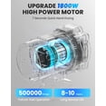 thumbnail image 4 of 1800W Commercial Hand Dryers, Automatic High Speed Hand Dryer Machine with Auto-Infrared Sensor&Smart Temp Control, Air Wiper Compact Hand Dryer for Home, Bathrooms, Restaurants, Hotels, White, 4 of 11