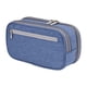 thumbnail image 5 of Estuche para lápices de gran capacidad, 3 compartimentos, multifuncional, para maquillaje, doble Azul, 5 of 9