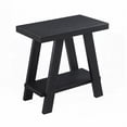thumbnail image 6 of Black Finished Athens Wood Shelf Side Table with 1.77" Thick Table Top, 6 of 6