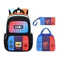 thumbnail image 2 of KUNPENG Bo'ys Soccer Backpack 3 Piece Set with Lunch Box Case Teen Large Capacity Elementary School Bookbag Lightweight Water Resistant School Bag Back to School Gift, 2 of 7