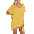 thumbnail image 2 of Samickarr Beach Cover Ups For Women'S Swimsuit Bikini Sexy Solid Hem Cover Up Swimwear Sleeveless Smock, 2 of 5