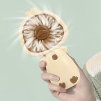 WKSCLPAI Mini Portable Handheld Fans, Cute Duckling Small Fan,Mini Turbo Fan for Indoor Outdoor Activities, Travel, Working, Silent Operation, Powerful Wind Power, Coffee